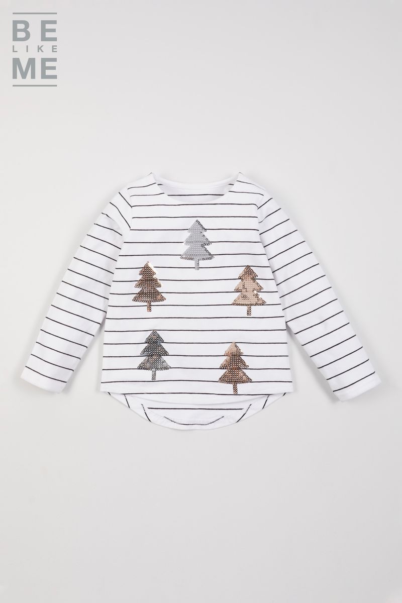 Be Like Me Sequin Christmas Tree T-shirt