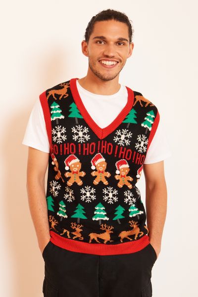Christmas Knitted Vest - Nutmeg