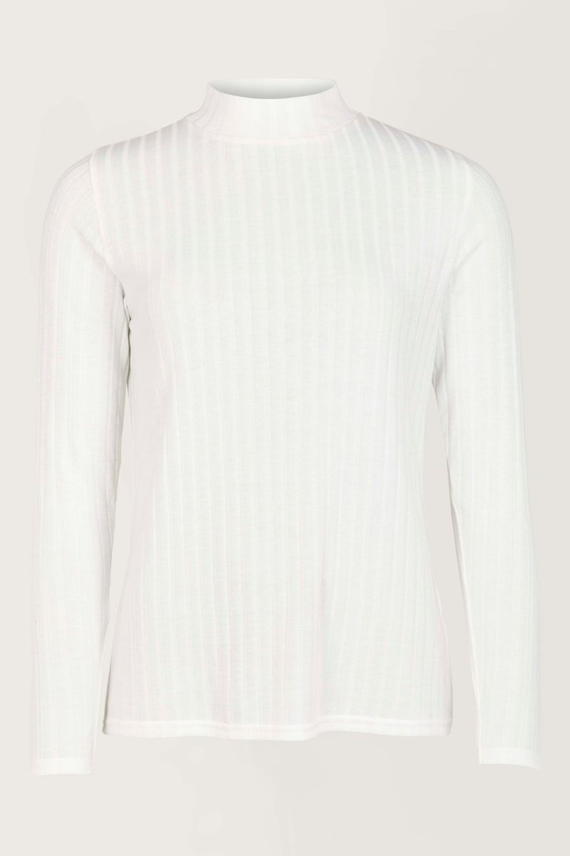 Ivory Jersey Turtle Neck Top