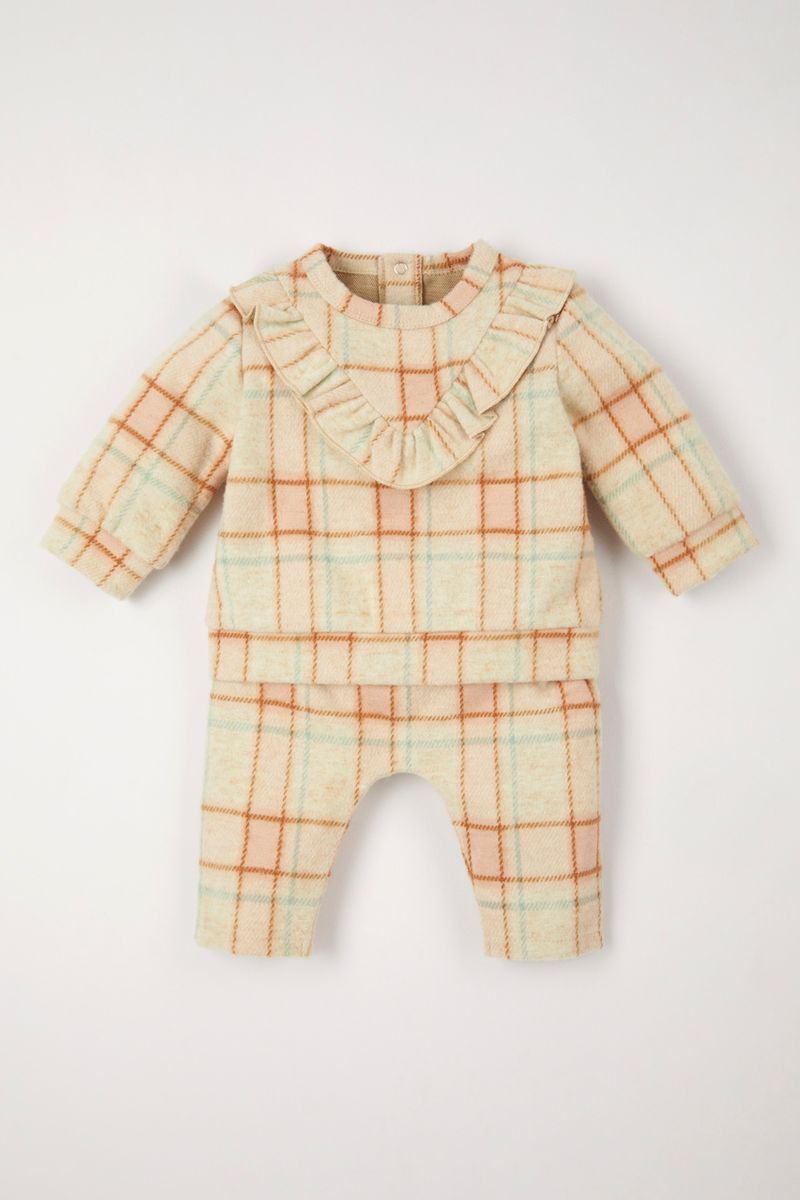 Soft Check Leggings Set