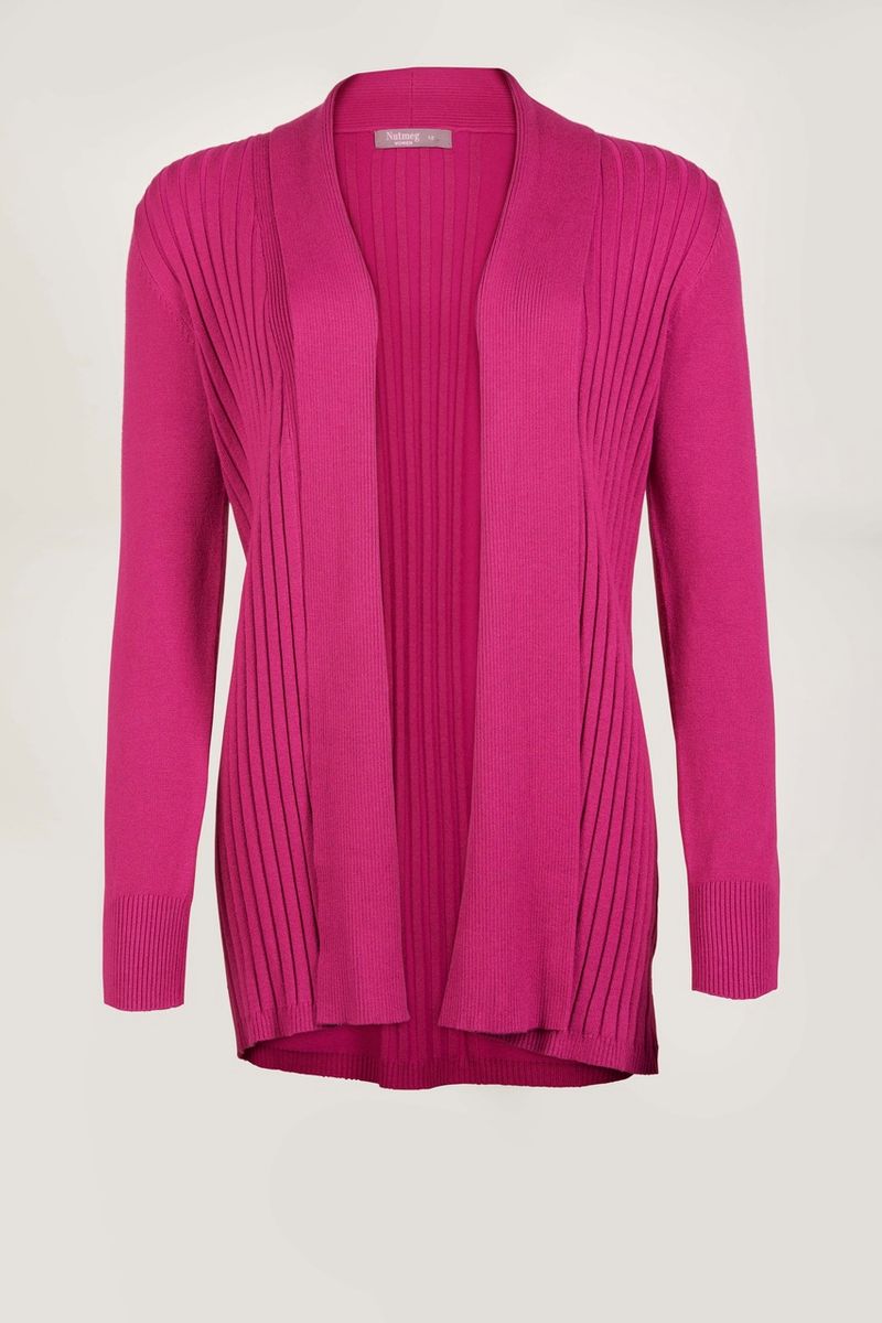 Magenta Open Cardigan