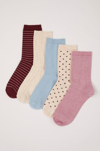 5 Pack Pastel Socks