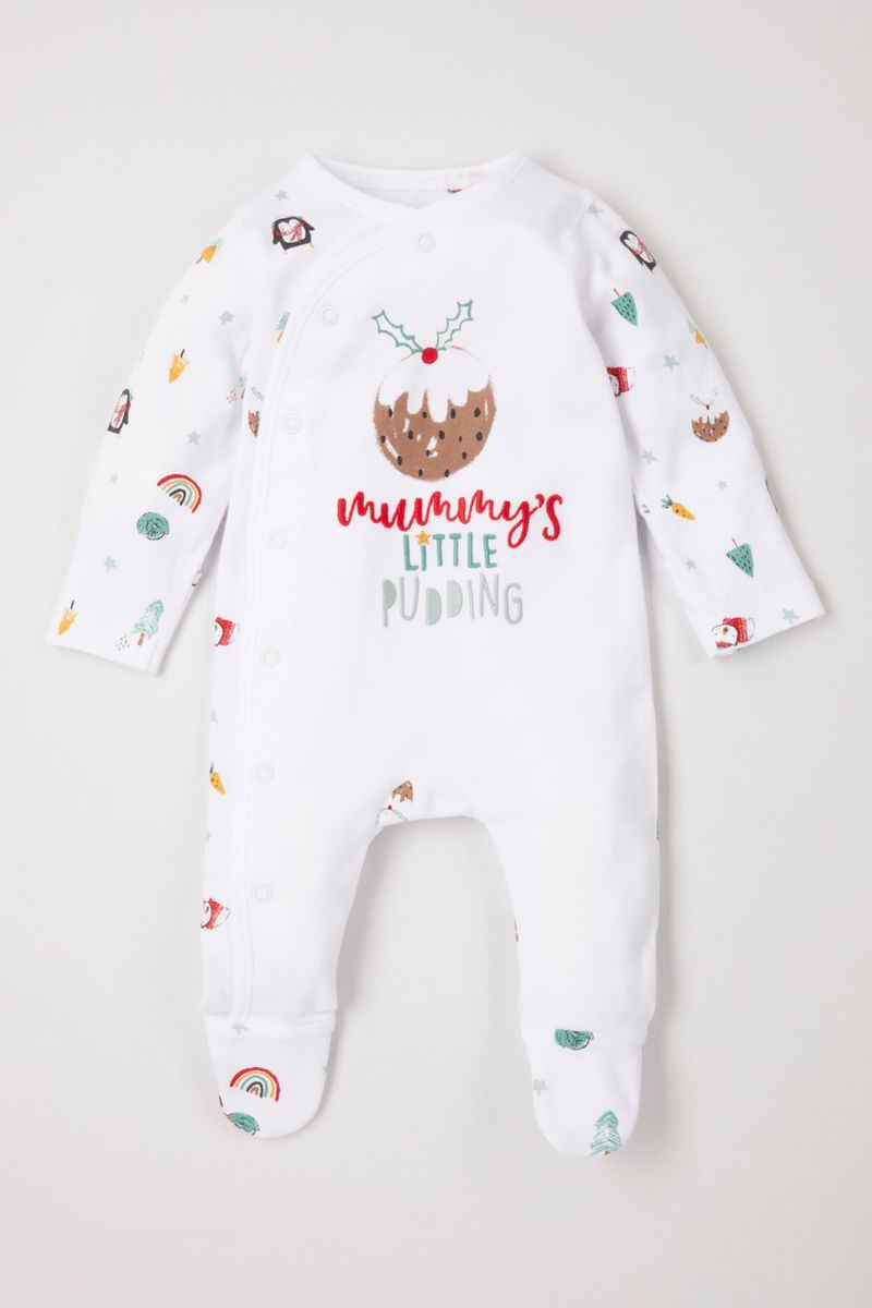 Christmas Pudding sleepsuit