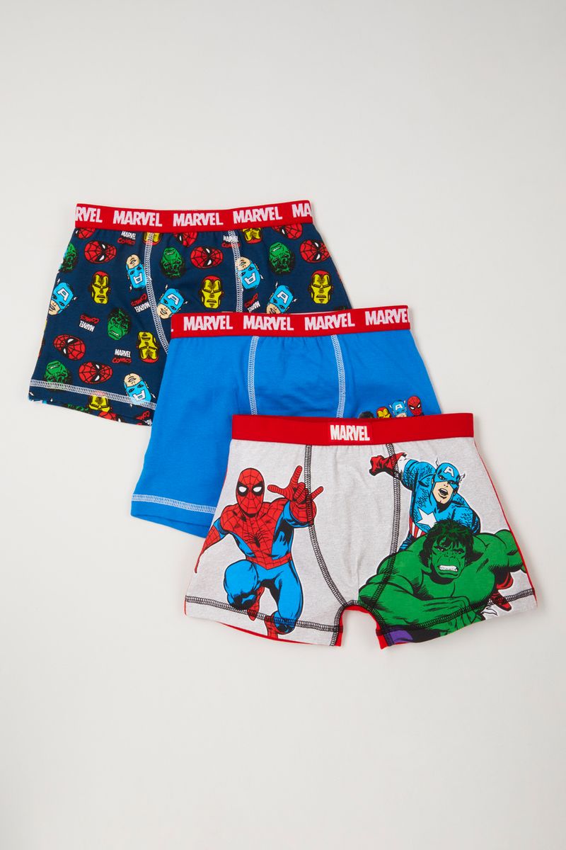 Marvel 3 Pack Print Trunks