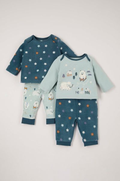 2 Pack Fleece Mammoth Pyjamas