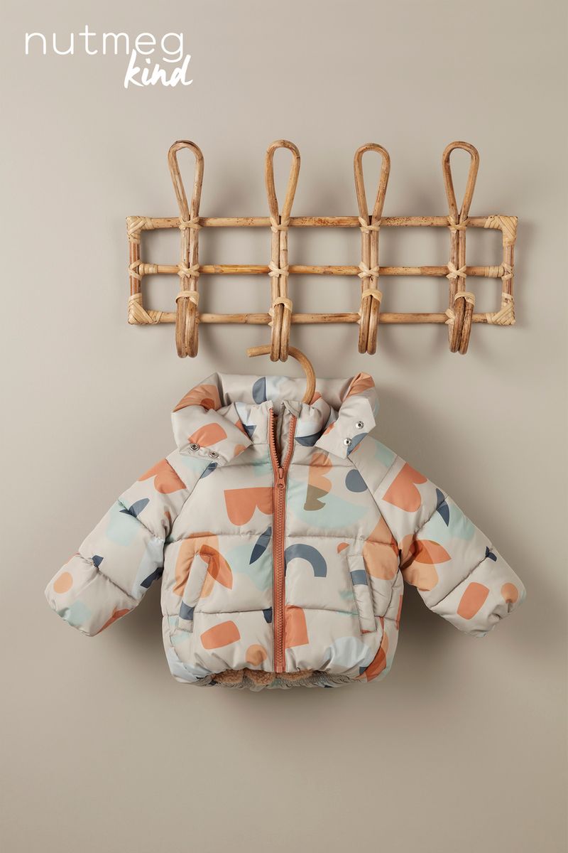 Nutmeg Kind Printed Coat