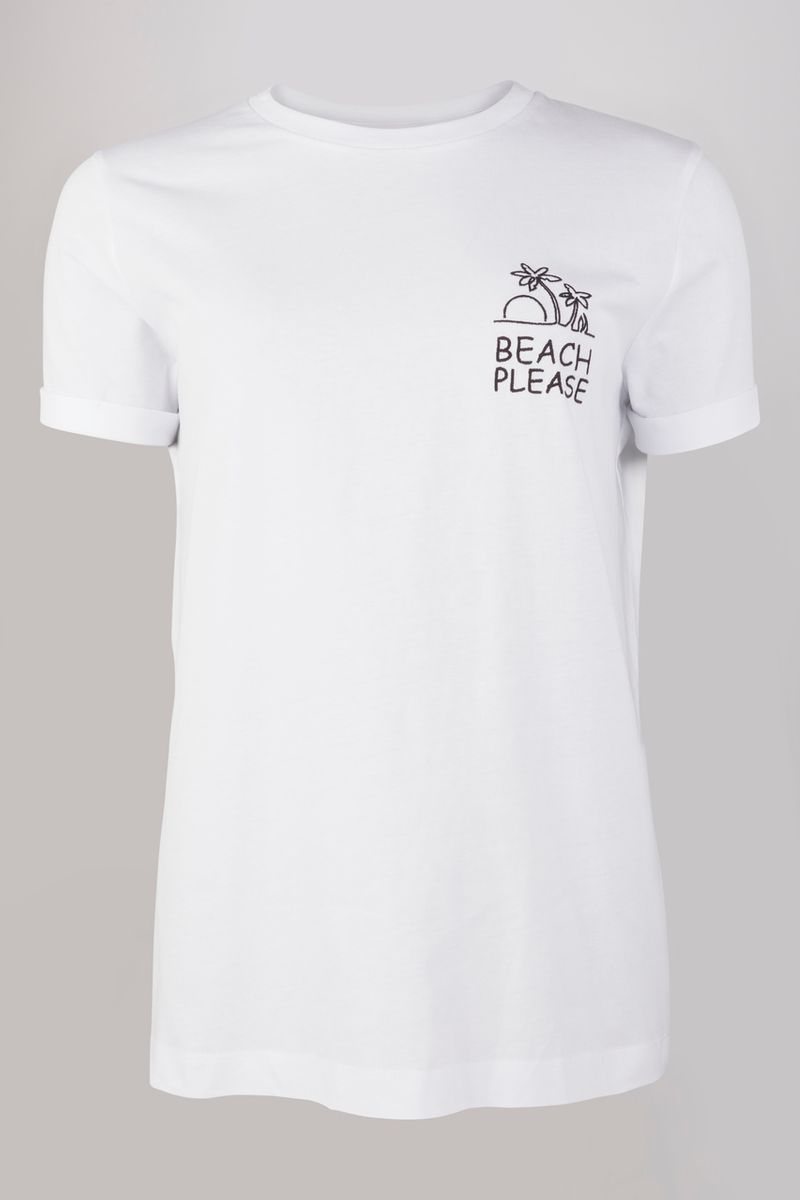 White Beach Graffic T-shirt