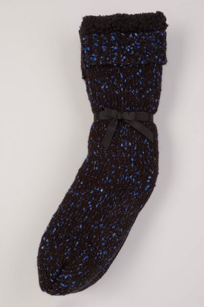 Blue Speckled Lounge Socks