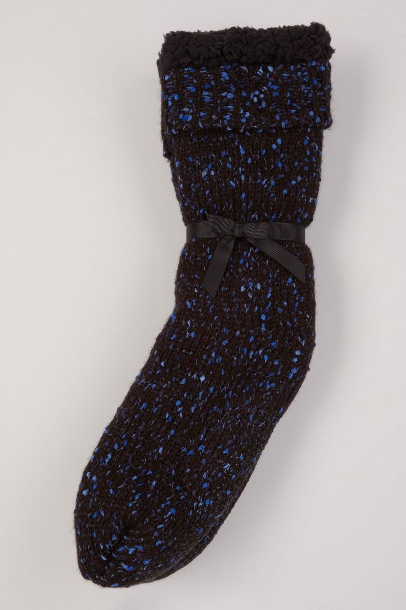 Blue Speckled Lounge Socks