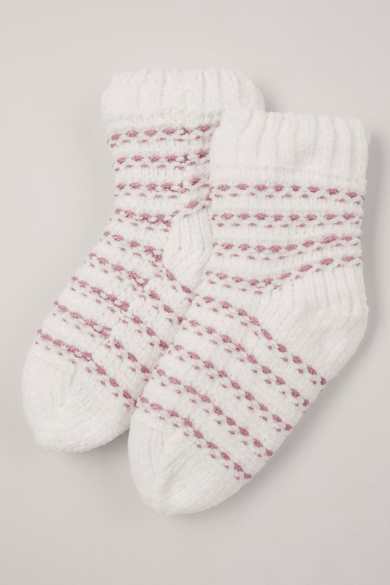 Pink Stripe Lounge Socks