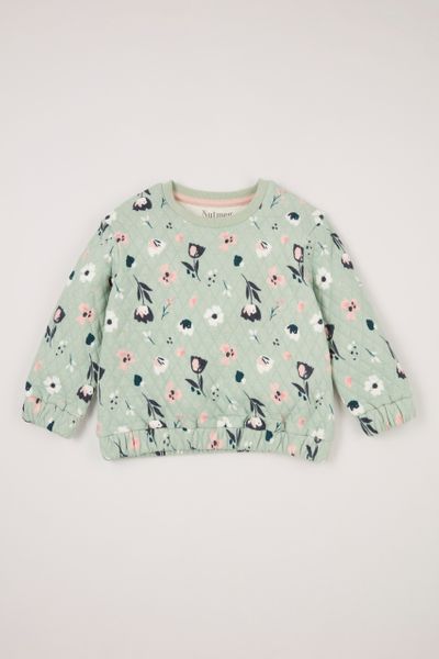 Quilted Floral Sweatshirt