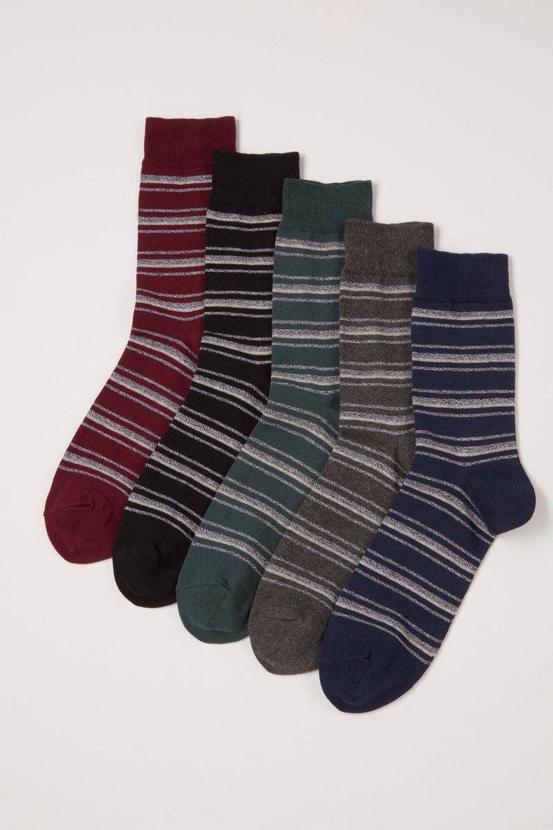 5 Pack Stripe Everyday Fresh socks