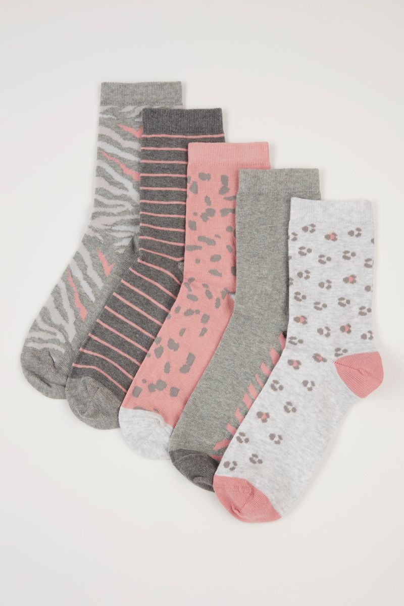 5 Pack Animal Print socks
