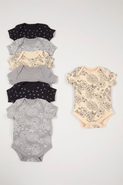 Online Exclusive 7 Pack Floral Bodysuits