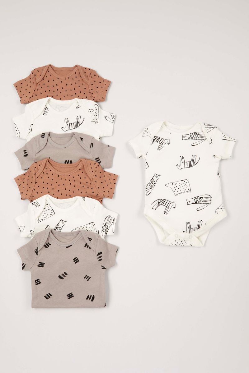 Online Exclusive 7 Pack Dino Bodysuits