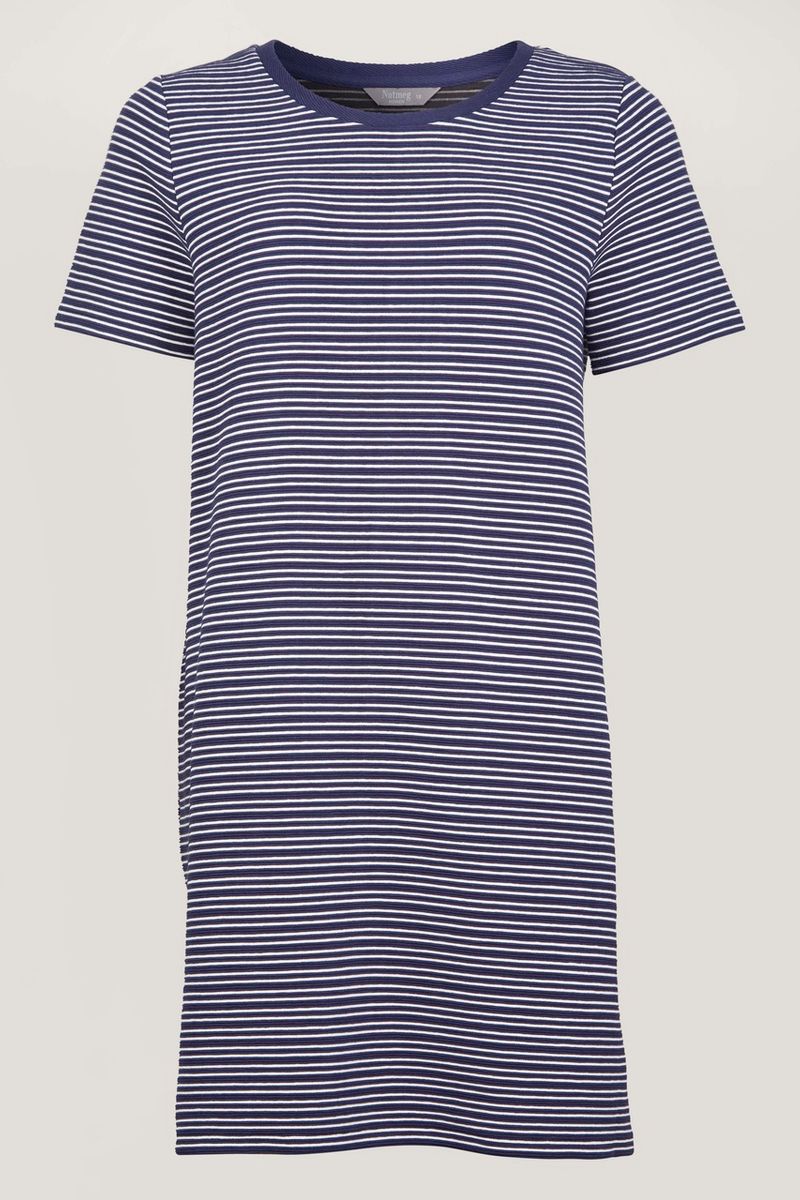 Textured Stripe Longline T-shirt