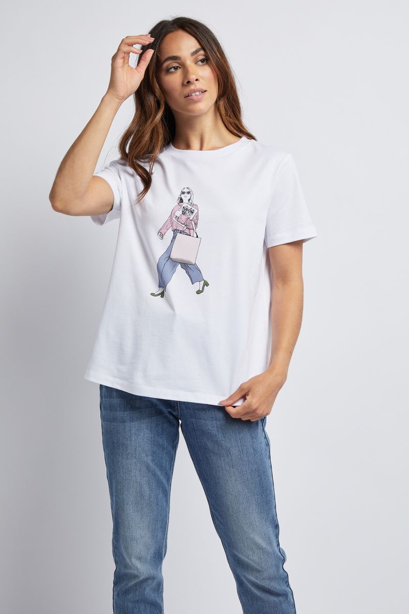 Walking Lady Graphic T-Shirt