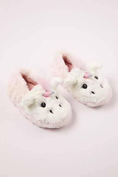 Fluffy Unicorn Slippers