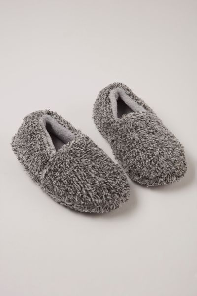 Grey Faux Fur slippers