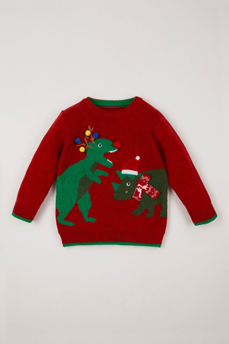 Christmas Dino Knitted Jumper