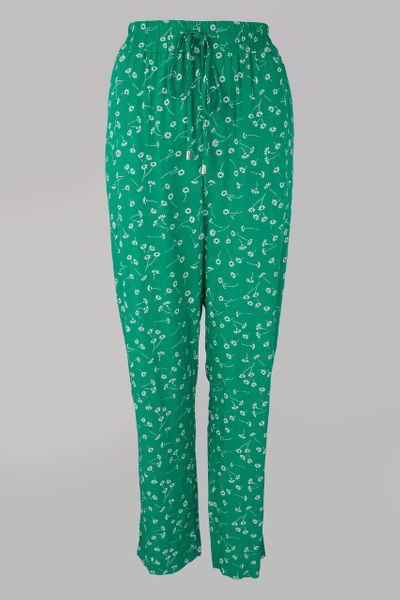 Green Floral trousers