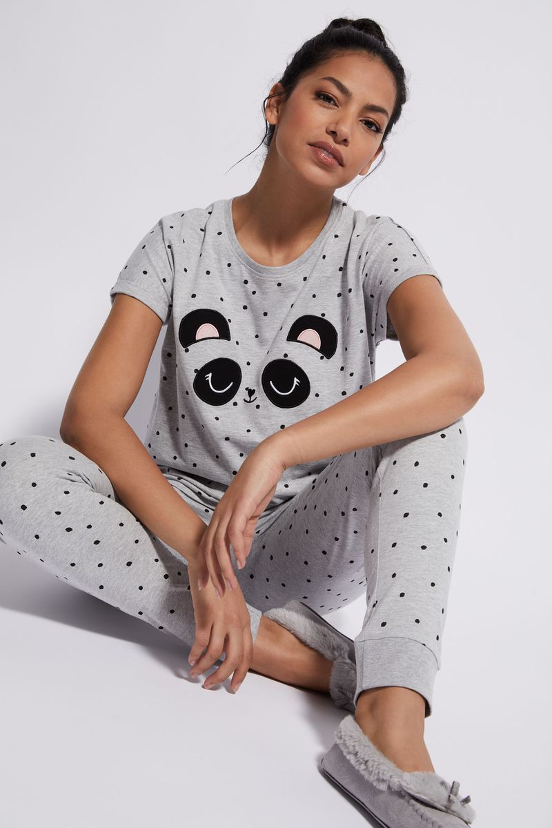 Charcoal Panda Pyjamas