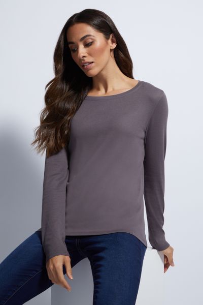 Charcoal Fitted Long Sleeve top