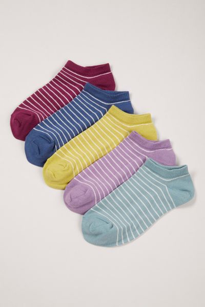 5 Pack stripe trainer socks