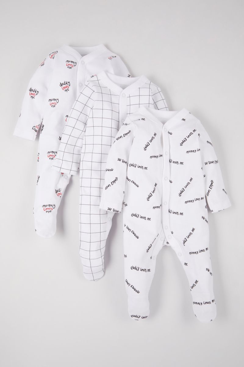 3 Pack Mum & Dad Sleepsuits