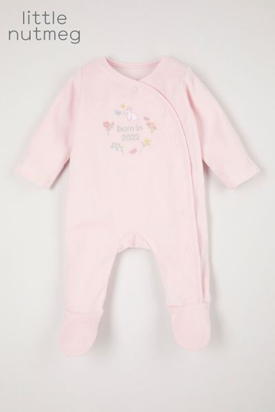Little Nutmeg Born in 2022 Pink Sleepsuit
