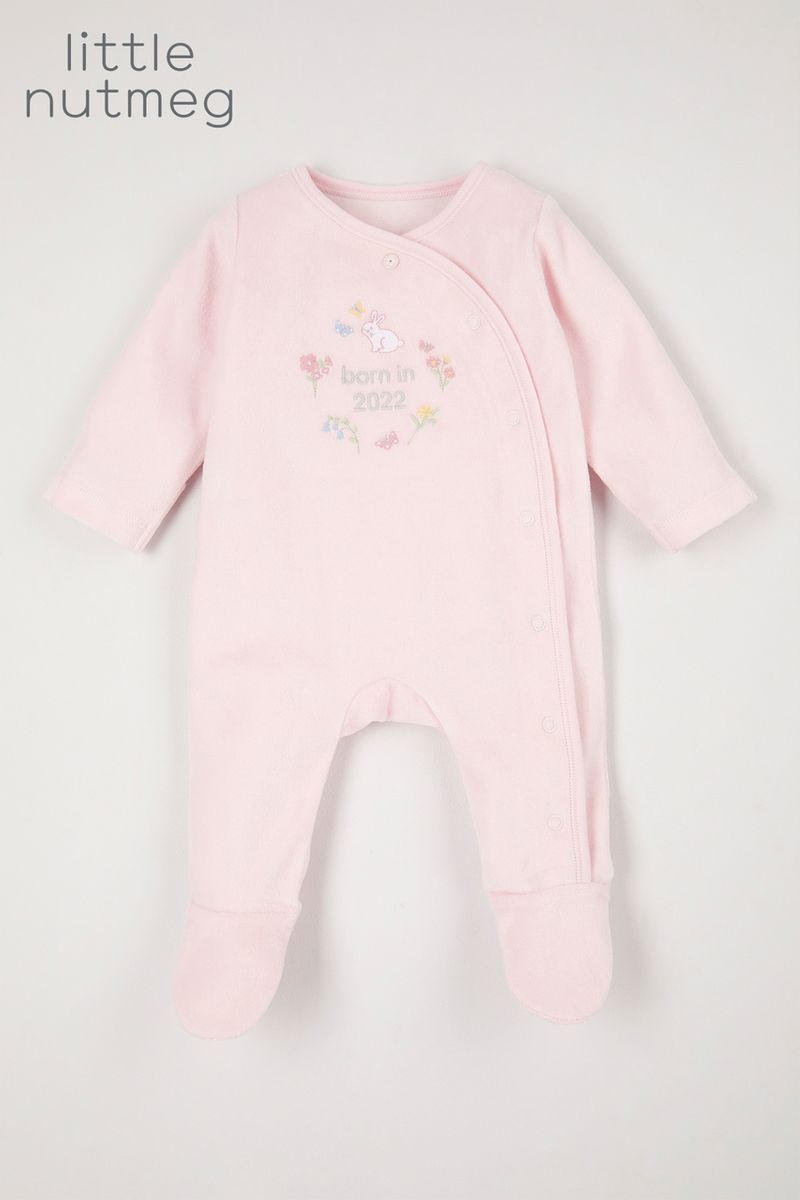 Little Nutmeg Born in 2022 Pink Sleepsuit