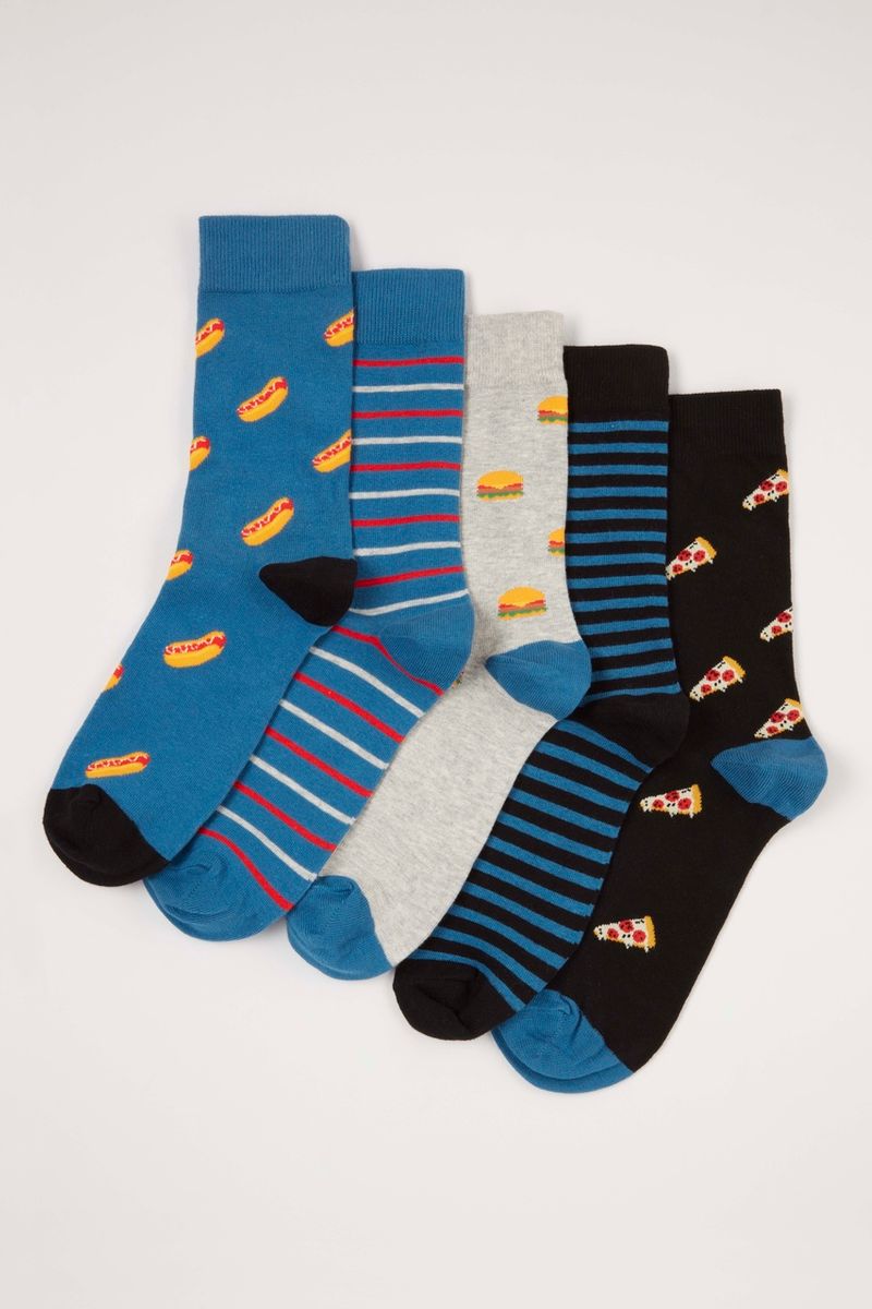 5 Pack Pizza Socks