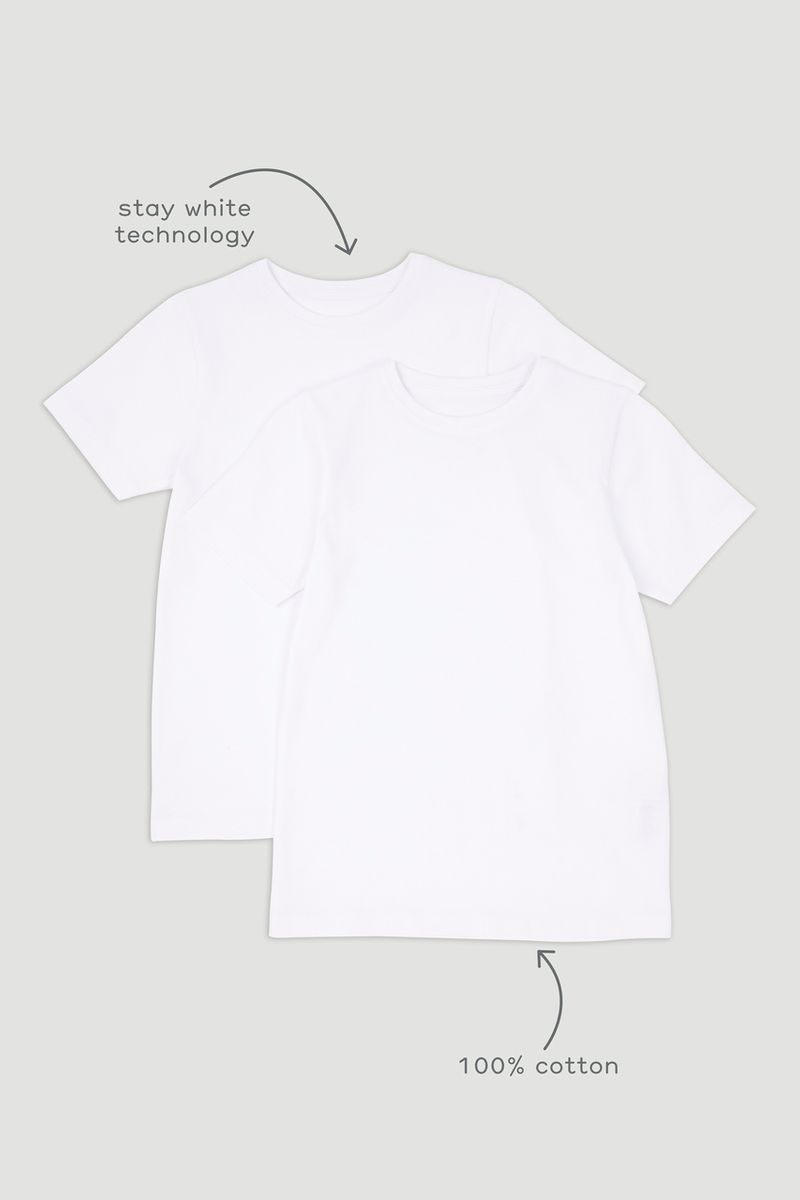 2 Pack White T-shirts
