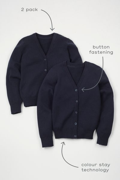 2 Pack Navy Cardigans