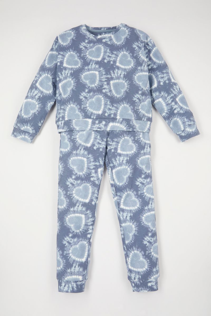 Blue Heart Tie Dye pyjamas