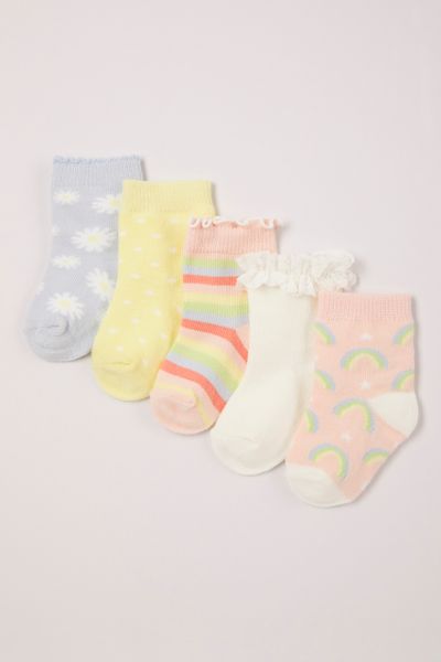 5 Pack Pastel colourful socks