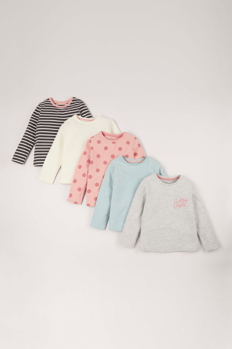 5 Pack Spots & Stripe T-shirts