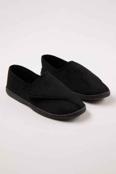 Black Velcro Comfort slippers