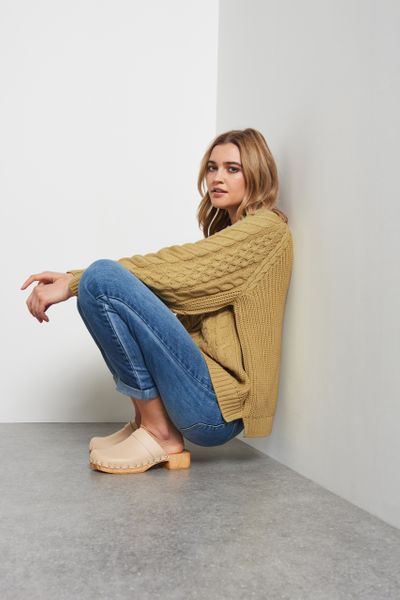 Lime Cable Knit jumper