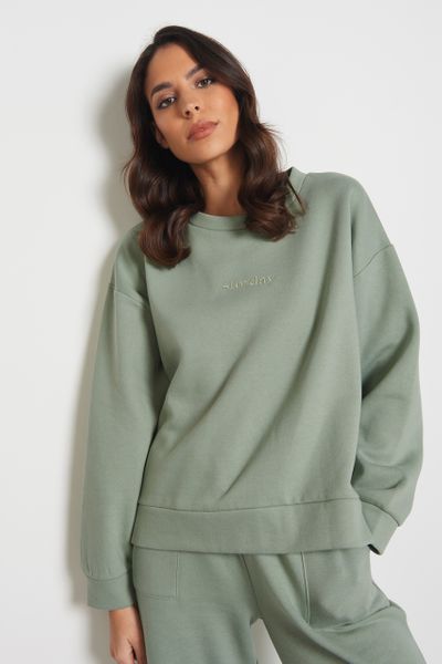 sage green sweatshirt women's