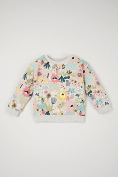 Sweet Floral Print Sweatshirt