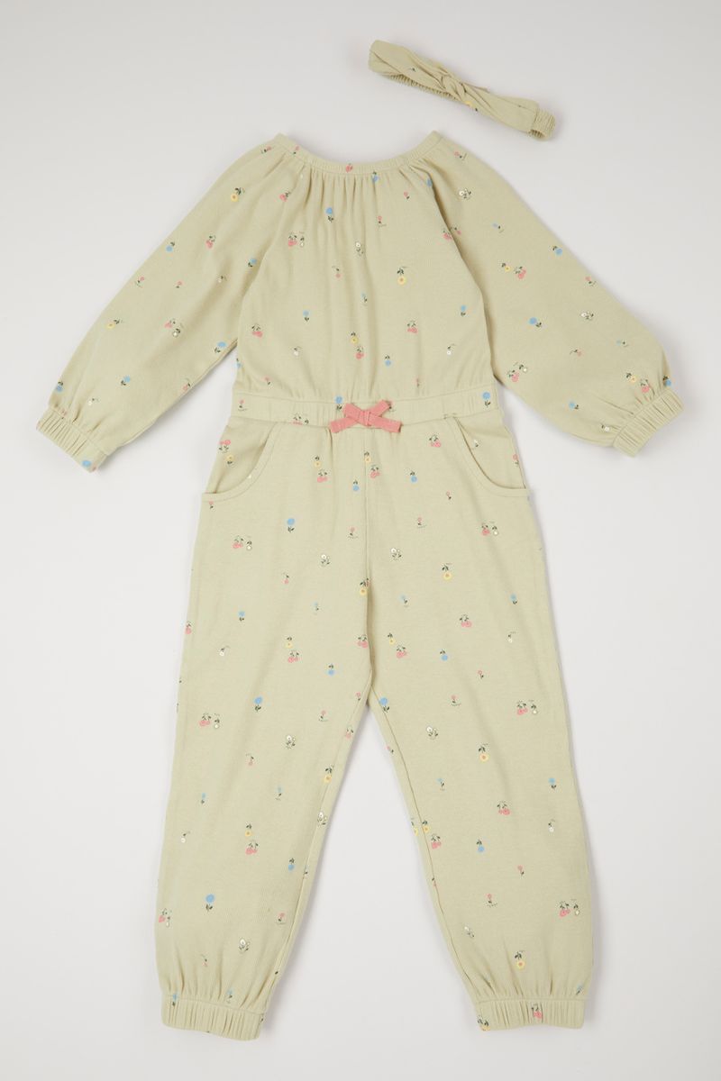 Floral Print Bow Detail Jumpsuit