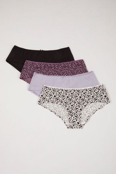 4 Pack purple animal shorts