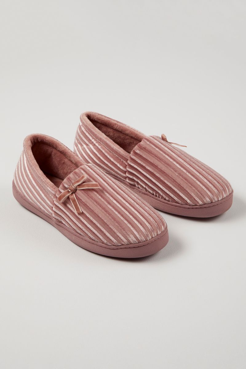 Pink Cord Comfort Slippers