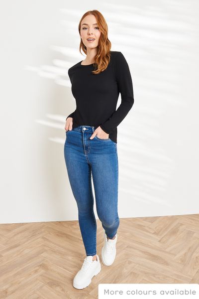 Black Fitted Long Sleeve top