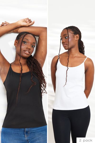 2 Pack White Camisole