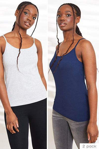 2 Pack Navy & Grey camisole