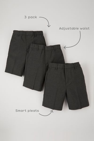 Online Exclusive 3 Pack Charcoal Shorts