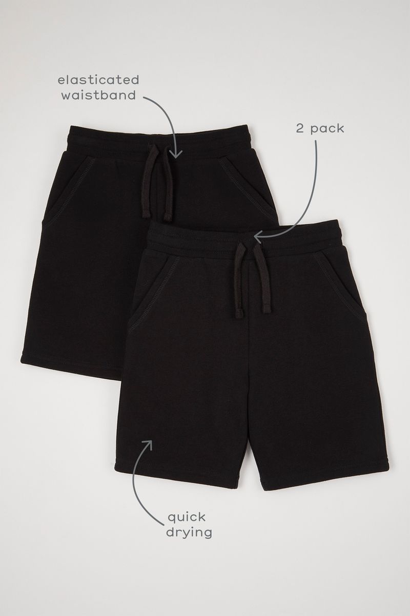 2 Pack Sporty Sweat Shorts