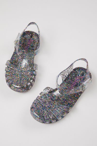Clear Glitter Jelly sandals